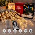 Guirlande décorative DEL – 30 gouttes | Télécommande & minuterie
